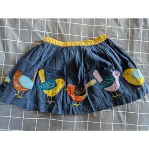 Boden birds applique skirt